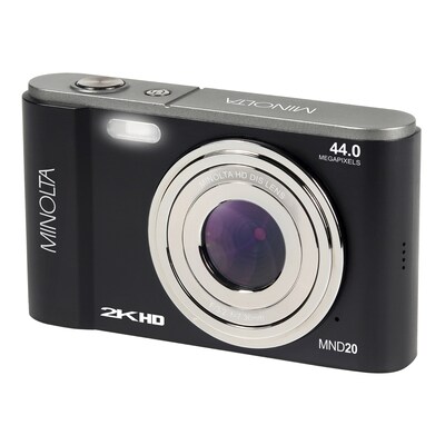 Minolta MND20 44 MP/2.7K Quad HD Digital Camera, 16x Digital Zoom, Black (ELBMND20BK)