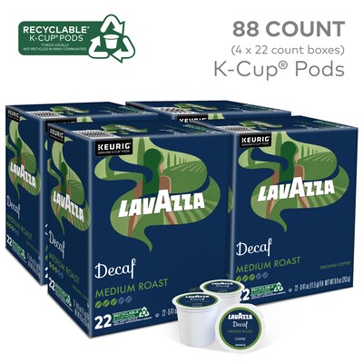Lavazza Classico Decaf Coffee Keurig® K-Cup® Pods, Medium Roast, 88/Carton (5000382581CT)
