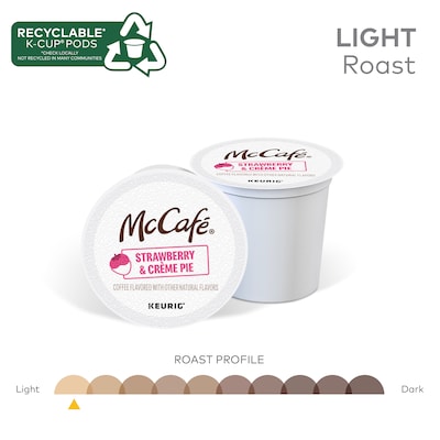 McCafe Limited Edition Strawberry & Crème Pie Coffee Keurig® K-Cup® Pods, Light Roast, 24/Box (5000378498)
