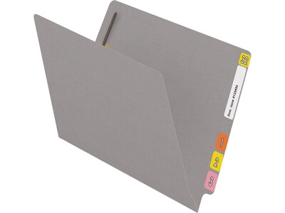 Medical Arts Press Reinforced End Tab File Folder, Straight Cut, Letter-Size, Gray, 50/Box (S-01601-GRY)