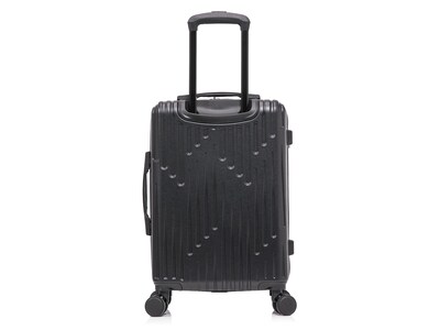 InUSA Drip 22.44" Hardside Carry-On Suitcase, 4-Wheeled Spinner, Black (IUDRI00S-BLK)