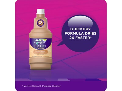 Swiffer WetJet Wood Floor Cleaner Refill, 42.2 Fl. Oz., 2/Pack (99925)