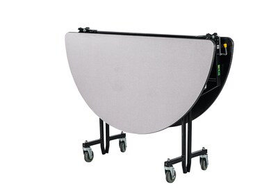 NPS MT Series 60" Round Mobile Cafeteria Table, Grey Nebula (MT60R-MDPEPCGY)