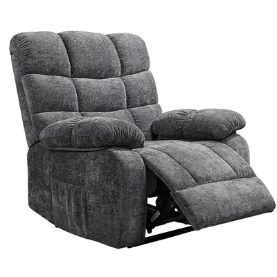 FlexiSpot Chenille Power Lift Recliner, Gray (XL6F-Cloud-DG)