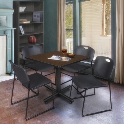Regency Kobe 42 Square X-Base Breakroom Table, Neo Walnut (TKB4242NW)