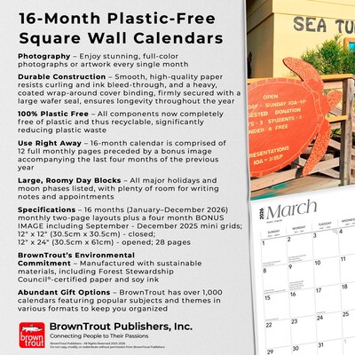 2026 BrownTrout Lone Star State Texas Places 12" x 12" Monthly Wall Calendar (9798330705818)