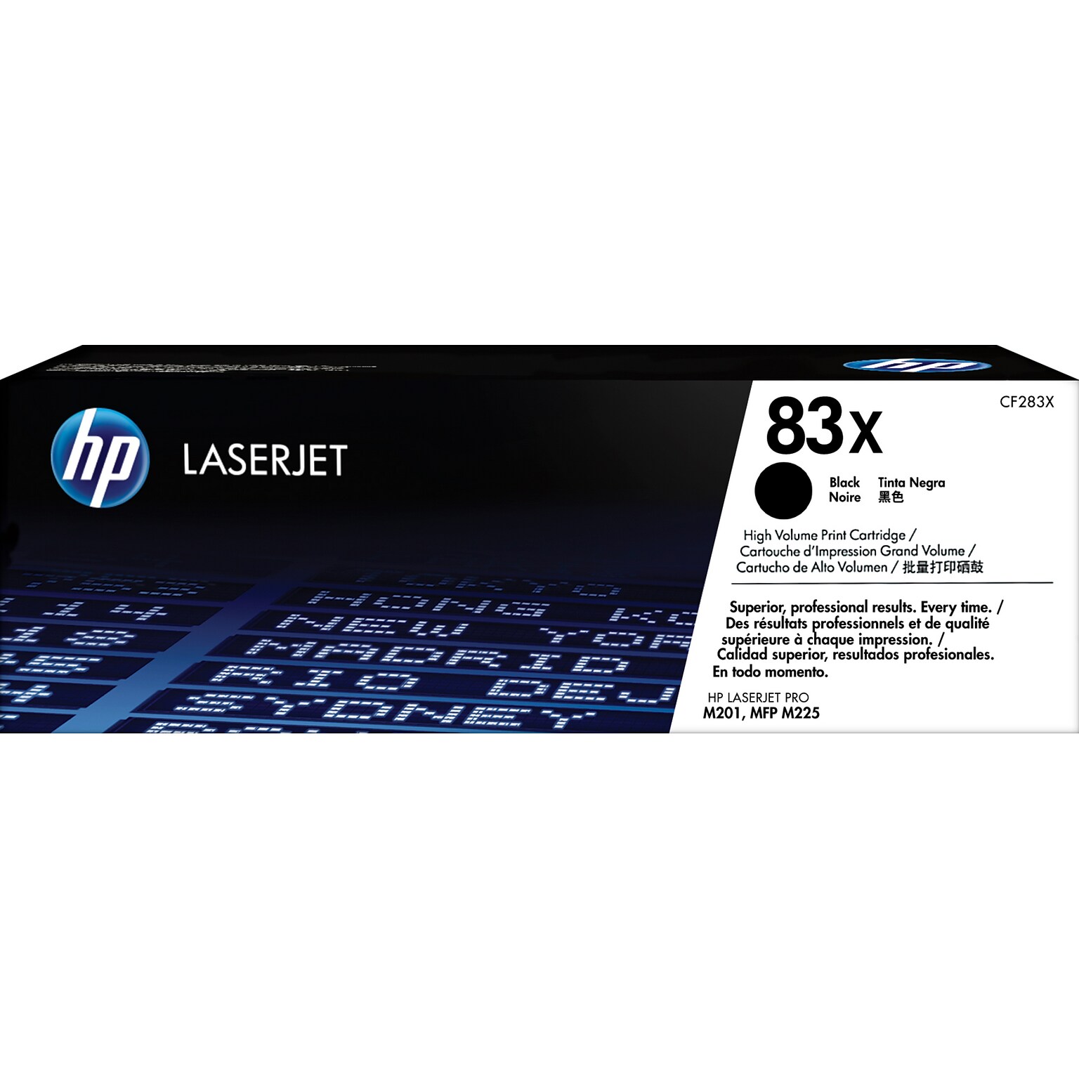 HP 83X Black High Yield Toner Cartridge, Prints Up to 2,200 Pages (CF283X)