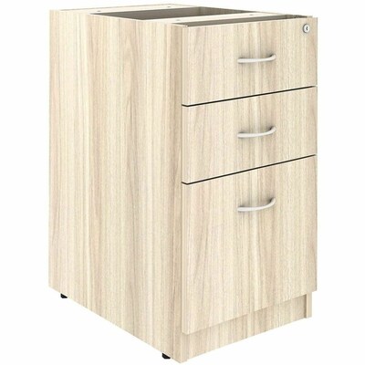Lorell Essentials 3-Drawer Fixed Pedestal File Cabinet, Letter/Legal Size, Modern Elm (LLR66331)