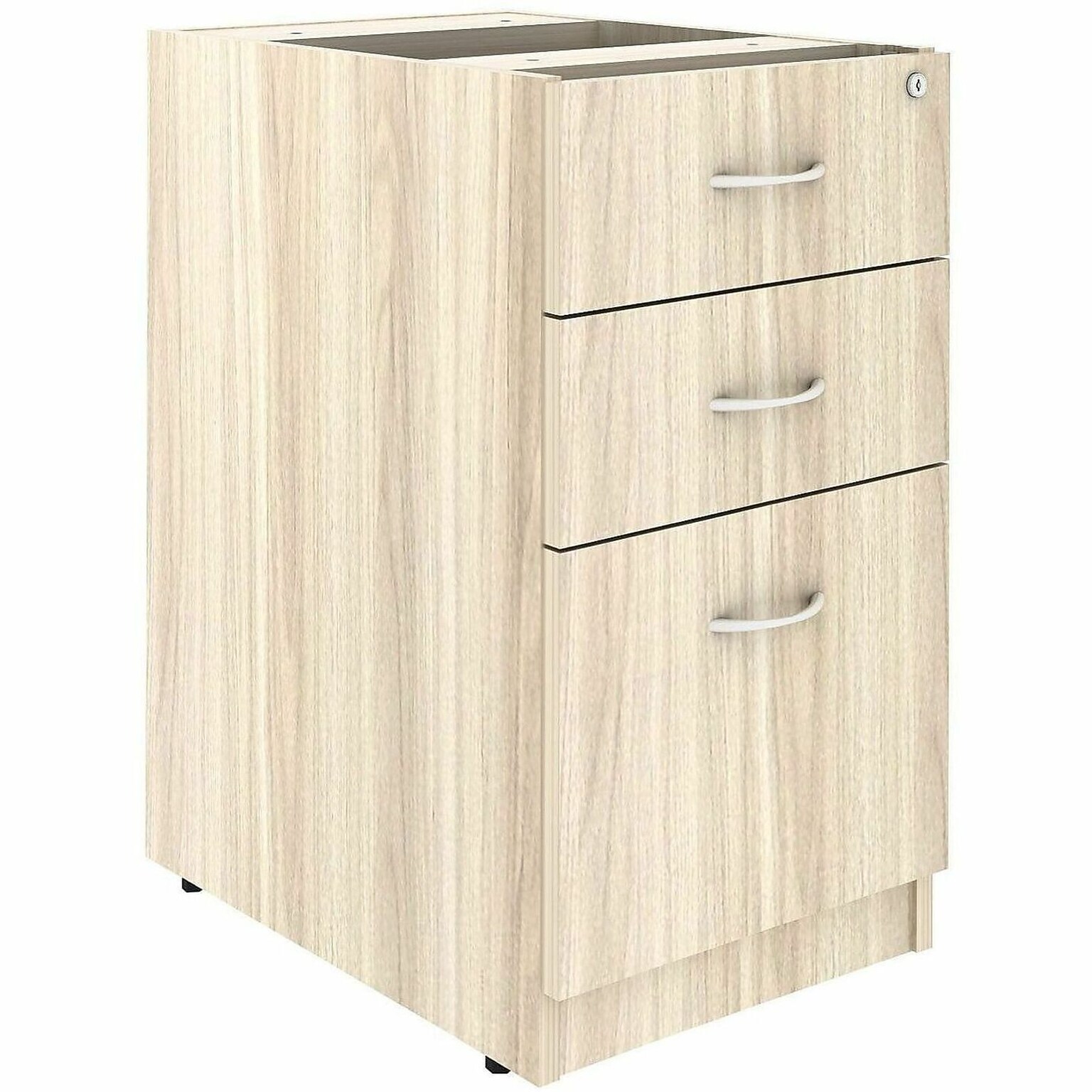 Lorell Essentials 3-Drawer Fixed Pedestal File Cabinet, Letter/Legal Size, Modern Elm (LLR66331)