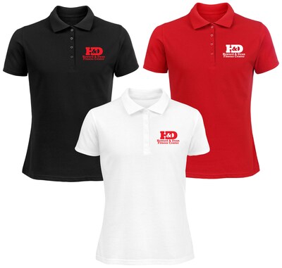 Custom Custom Screen Printed Ladies 50/50 Polo Shirt