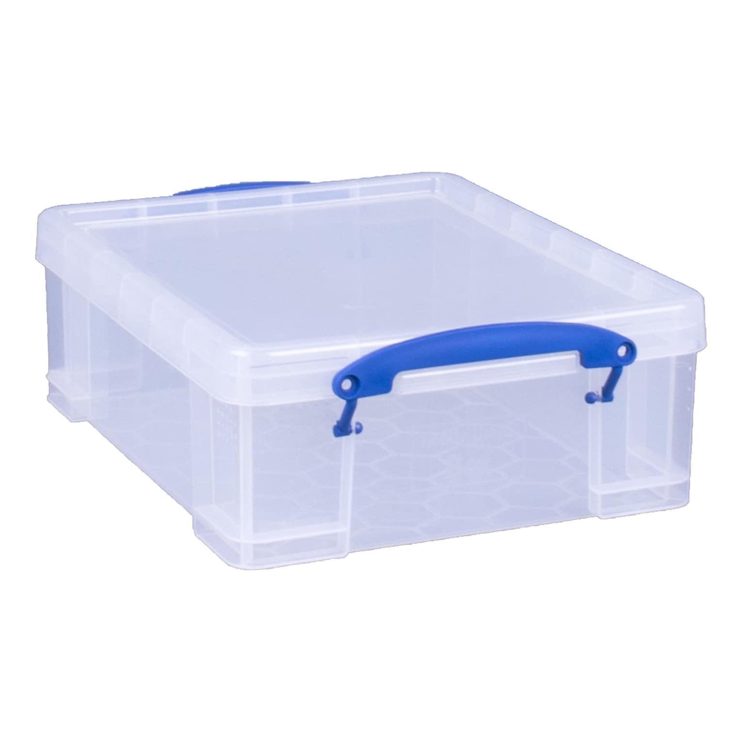 Really Useful Box 8.56 Quart Storage Box with Latching Lid, Plastic, Clear, 5/Pack (8.1LC-PK5CB)