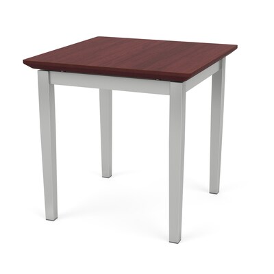Lesro Amherst Steel 20"W x 20"D End Table, Mahogany (AS0620.SSV.TCY)