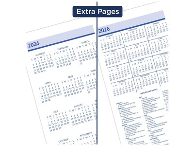 2024 AT-A-GLANCE QuickNotes 6" x 3.5" Daily Desk Calendar Refill, Multicolor (E517-50-24)