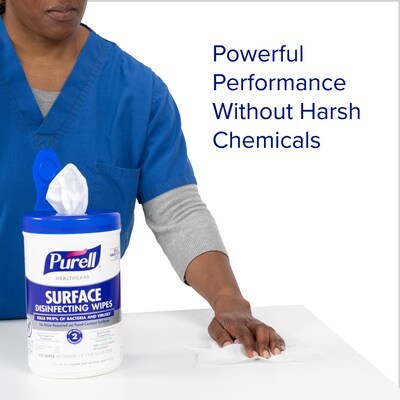 PURELL Healthcare Disinfecting Wipes, 110 Wipes/Container, 6/Carton (9340-06)