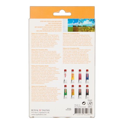 Talens Art Creation Oil Paint, Assorted Colors, 12mL, 8/Set, 2 Sets/Bundle (TLN9020108M-2)