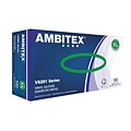 Ambitex V5201 Series Latex Free Clear Vinyl Gloves, Extra Large, 100/Box (VXL5201)