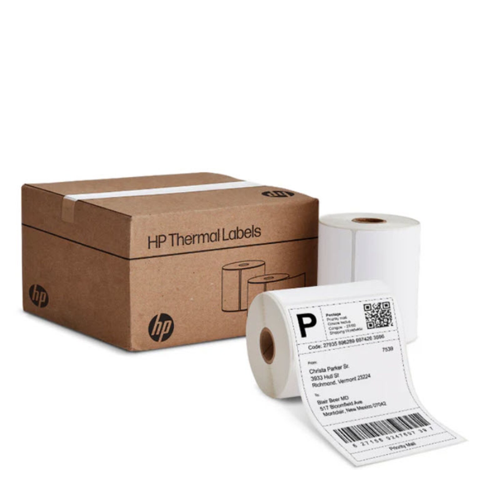 HP Direct Thermal Labels, 4 x 6, White, 500 Labels/Pack (HPKER4X6PK2)