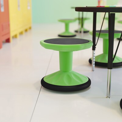 Flash Furniture Lucas Plastic Kids Wobble Stool, Green (BFT9001F12GRN)