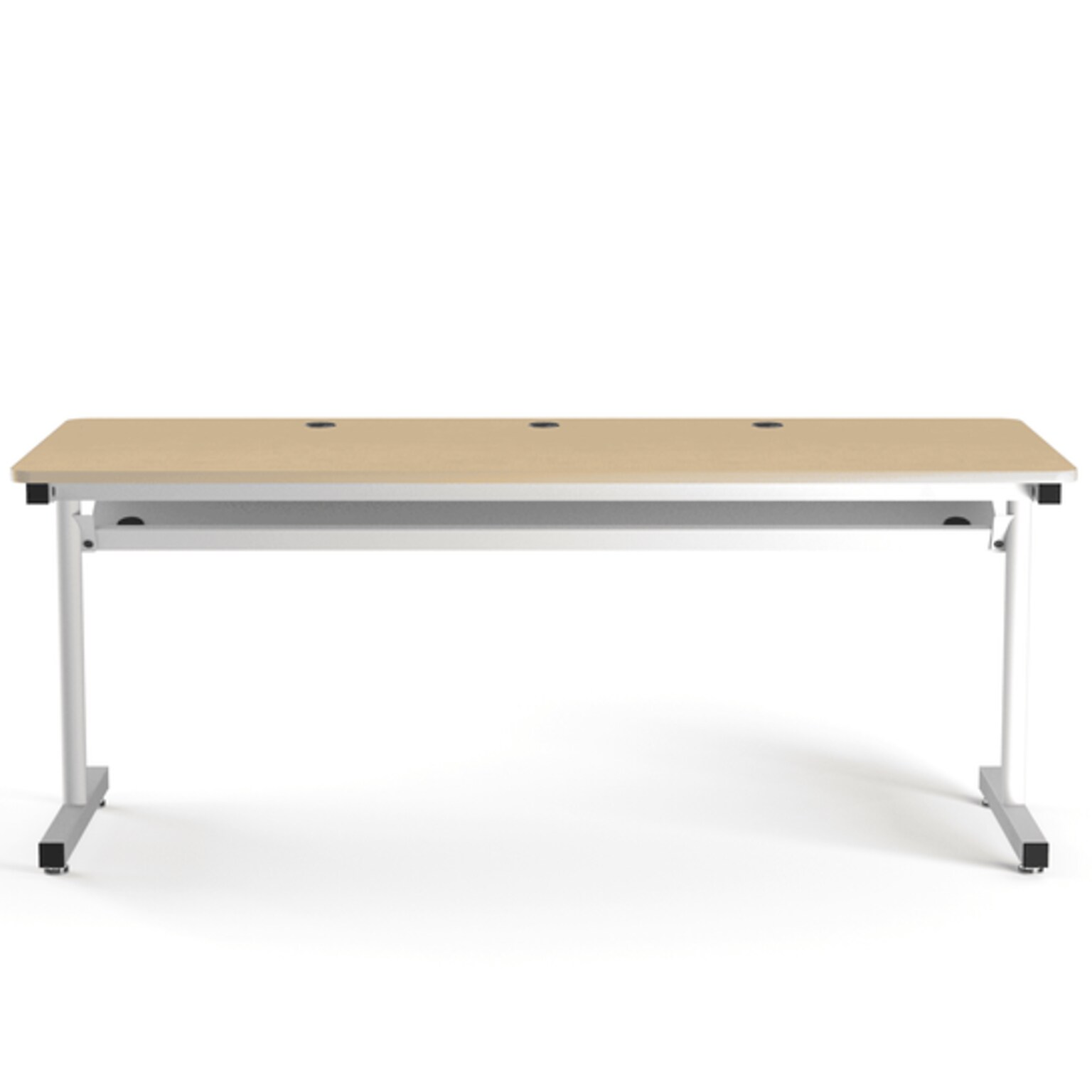 VersaDesk 72W Basic Computer Table, Maple/White (BCT7230-WM)