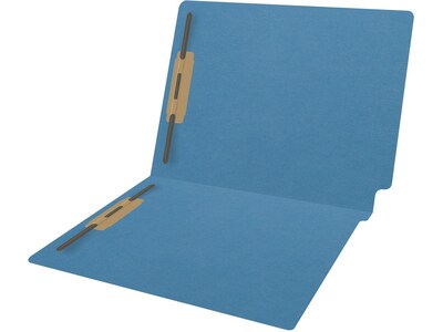 Medical Arts Press Reinforced End Tab File Folder, Straight Cut, Letter-Size, Blue, 50/Box (S-01602-BLU)