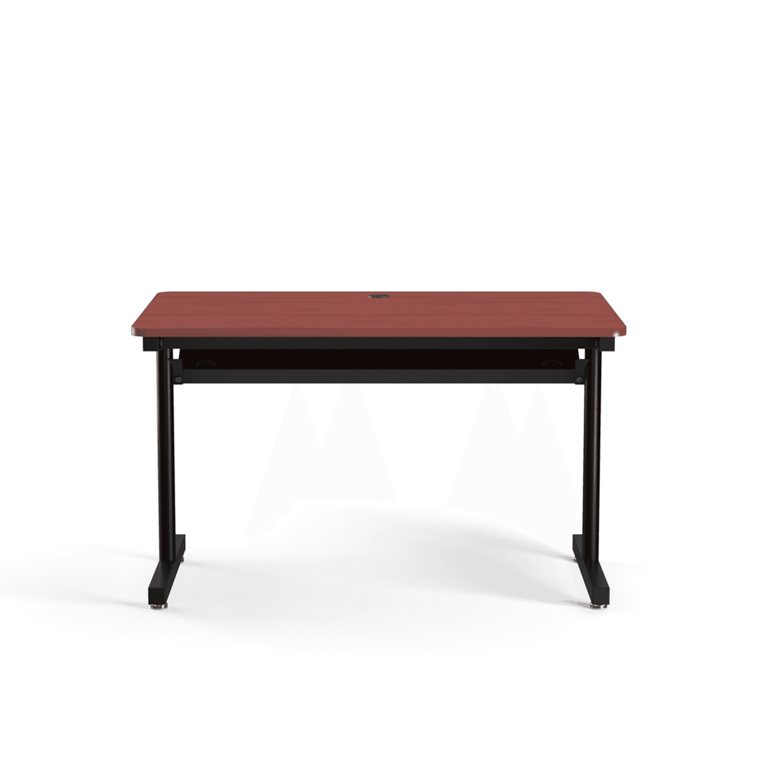 VersaDesk 48W Basic Computer Table, Cherry/Black (BCT4830-BC)
