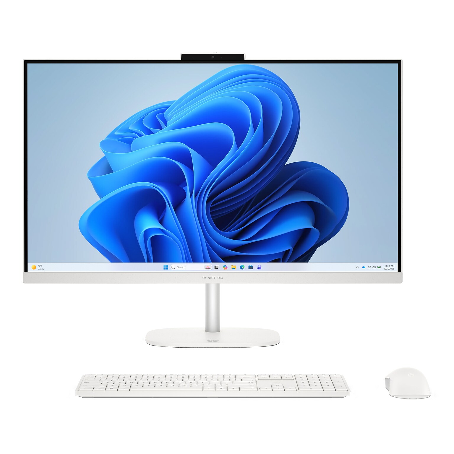 HP OmniStudio 27 All-in-One Desktop PC, Intel Core 5 120U, 8GB RAM, 512GB SSD, Windows 11 Home, Mouse & Keyboard (D77SXAA#ABA)