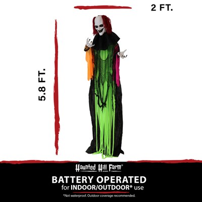 Haunted Hill Farm Life-Size Animatronic Clown (HHCLOWN-17FLSA)