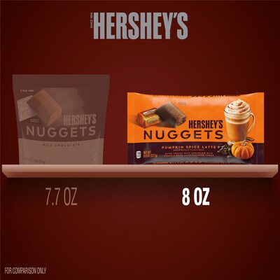 HERSHEY'S NUGGETS Pumpkin Spice Latte Flavored Milk Chocolate Pieces, 8 oz. (HEC45817)