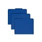 Smead Premium Pressboard Classification Folder with SafeSHIELD® Fasteners, Letter Size, Dark Blue, 10/BX (14200)