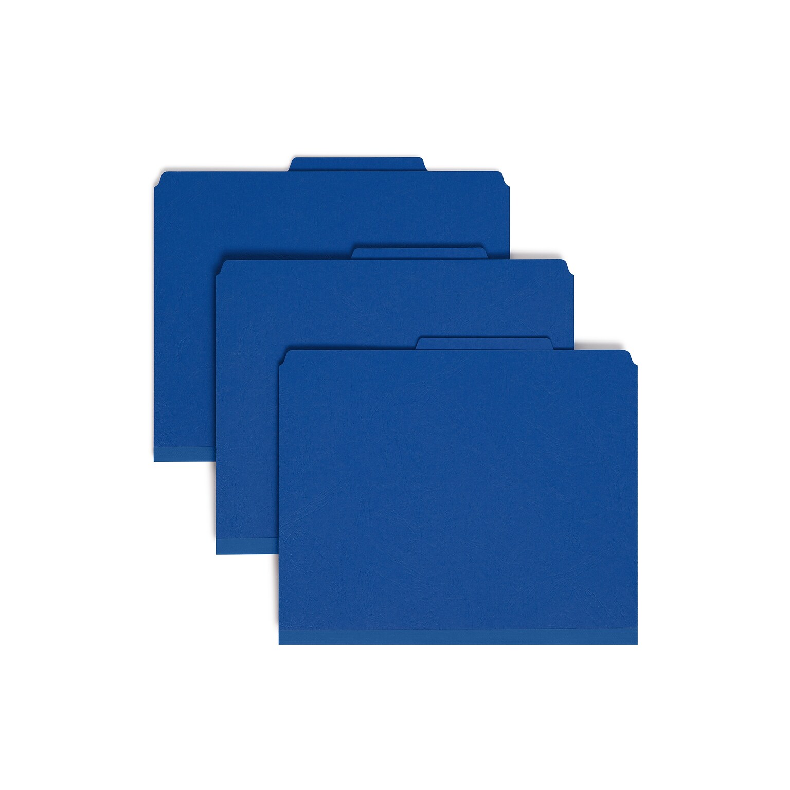 Smead 60% Recycled Premium Pressboard Classification Folder with SafeSHIELD® Fasteners, Letter Size, Dark Blue, 10/BX (14200)