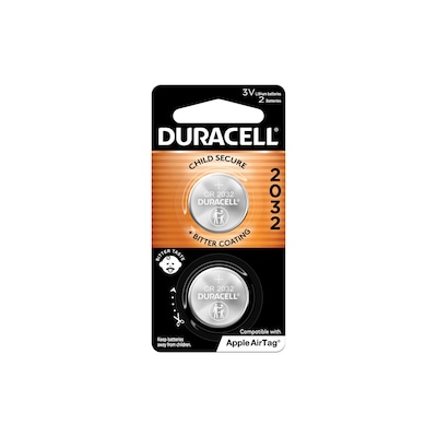 Duracell 2032 Lithium Battery, 2/Pack (DL2032B2PK)