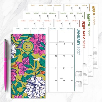 2027 TF Publishing Maximal Mirage 3.5" x 6.5"  Monthly Standard Planner, Paperboard Cover, Multicolored (27-7030)
