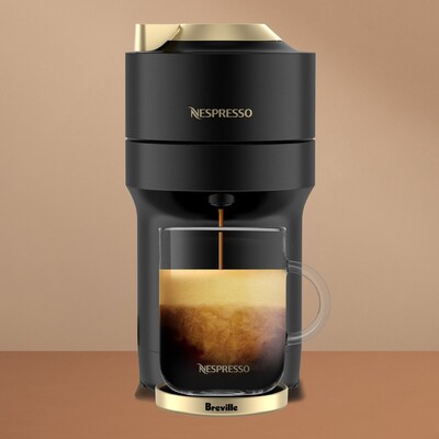 Nespresso Vertuo Pop+ Coffee and Espresso Machine Combination, Black/Gold (BNV125MTB1BUC1)