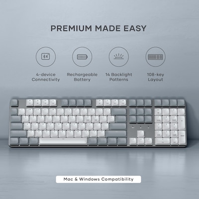 Satechi SM3 Slim Wireless  Mechanical Backlit Keyboard, USB-C, Light (ST-KSM3LT-EN)
