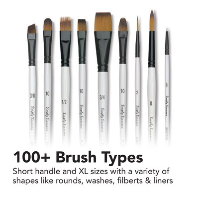 Daler-Rowney Simply Simmons All The Angles Brush Set, 4/Set, 2 Sets/Bundle (DRW255400006-2)