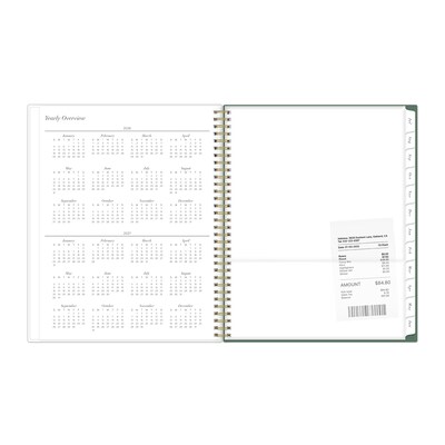 2026-2027 Blue Sky Pappagallo 8" x 11" Academic Year Weekly & Monthly Planner, Plastic Cover, Green (161658)