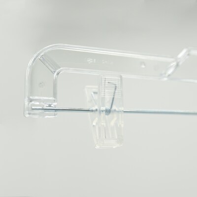 National Hanger 12" Plastic Skirt/Pant Hanger, Clear, 100/Pack (611PCC)