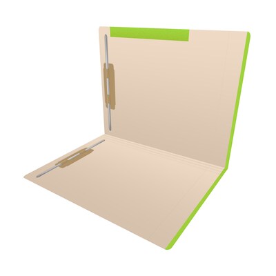 Medical Arts Press Standard Reinforced File Folder, Straight Cut, Letter Size, Manila/Light Green, 50/Box (50693LG)