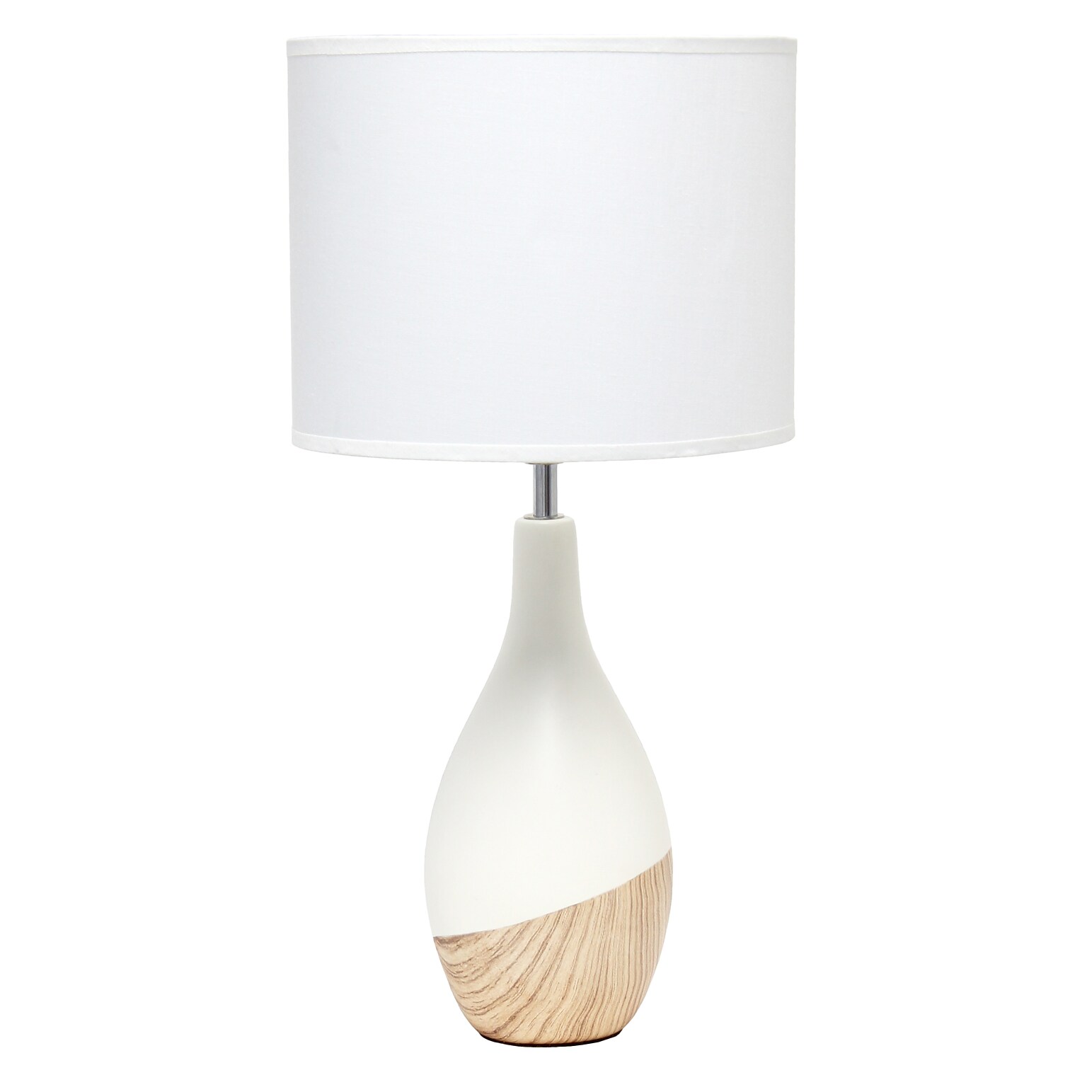 Simple Designs Strikers Basic Table Lamp, Light Wood (LT1118-LWD)