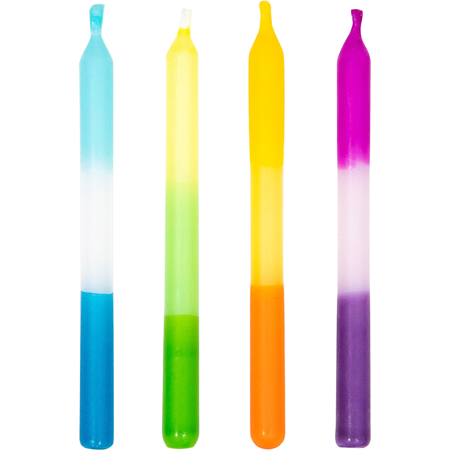 Creative Converting Ombre Striped Birthday Candles, Multicolor, 240/Pack (365114)