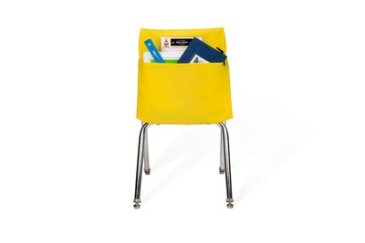 Seat Sack Seat Storage, 9.84" x 9.25" x 11.81", Yellow, 25/Pack (19194)