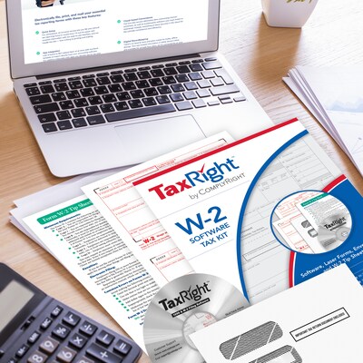ComplyRight TaxRight 2024 W-2 Tax Form Tax Forms, Envelopes, TipSheet & Software, 6-Part, 10/Pack (SC5650ES10)