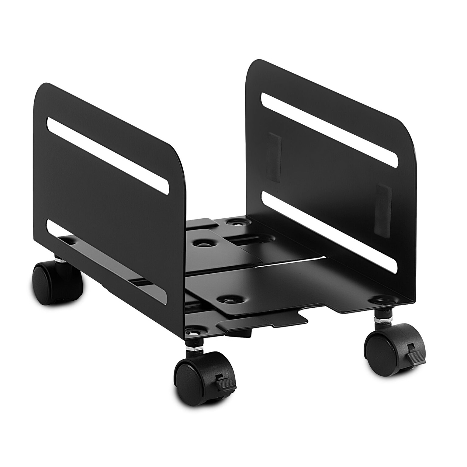 Mount-It! Metal CPU Stand with Four Casters, Black (MI-7153)