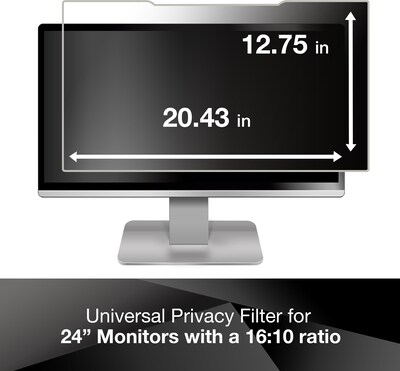 3M Privacy Filter for 24 Widescreen Monitor, 16:10 Aspect Ratio (PF240W1B)