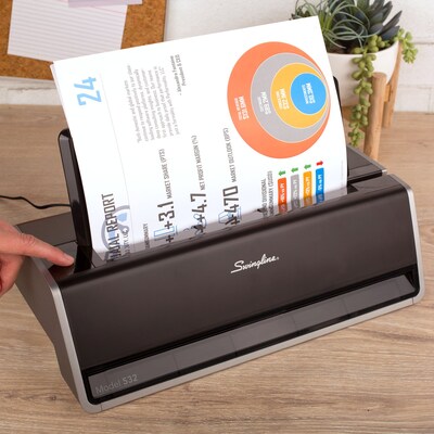 Swingline® Commercial Electric 2-Hole Punch, 28 Sheet Capacity, Black(A7074532)