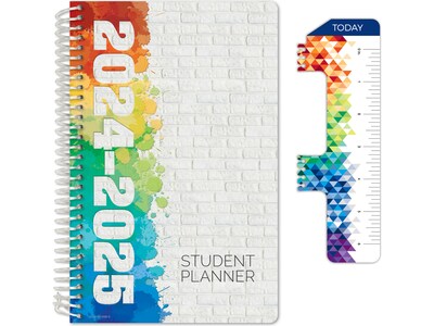 2024-2025 Global Printed Products White Brick 5.5 x 8.5 Weekly & Monthly Student Planner, Paper Co