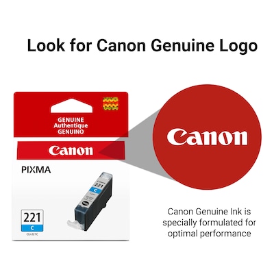 Canon 221 Cyan Standard Yield Ink Cartridge  (2947B001)