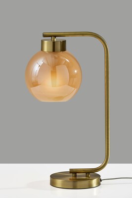 Adesso Atticus Incandescent Table Lamp, 20H, Antique Brass (3897-21)