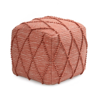 Anji Mountain Atlas Terracotta Fabric Rectangular Pouf Ottoman (AMBPF097-1917)