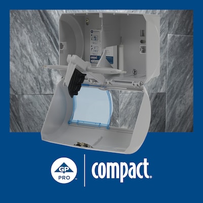 Georgia-Pacific Compact 2-Roll Side-by-Side Coreless Toilet Paper Dispenser, Gray (56783A)